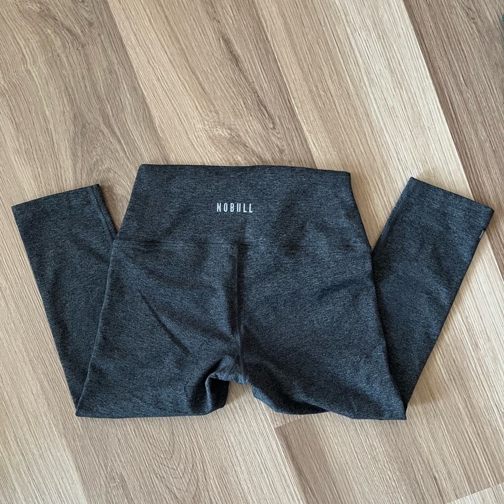 NOBULL Cropped Leggings Small | Charcoal Grey Capri Athletic Workout Tights